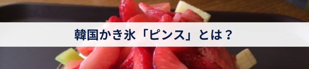 韓国かき氷「ピンス」とは？